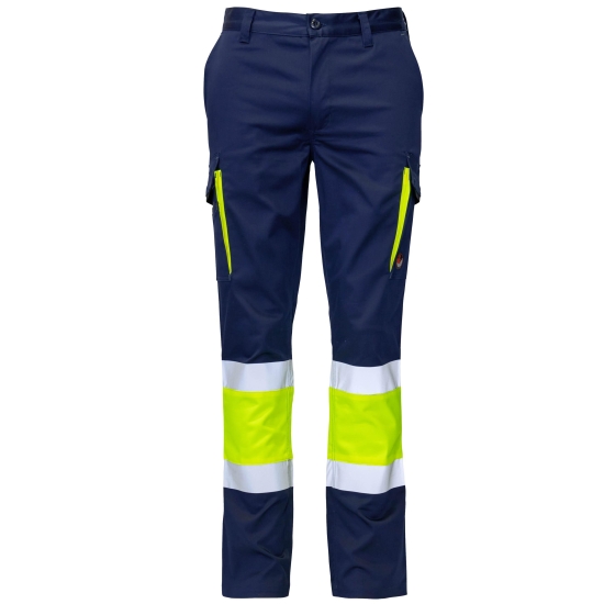 TROUSERS MULTI ELAST AV BICOLOUR SLIM FI
