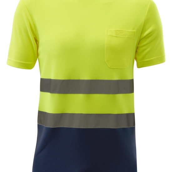 LINK Camiseta calado bicolor