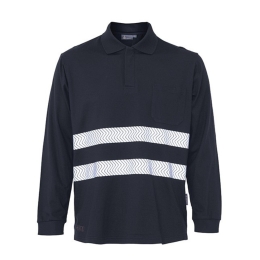 POLOSHIRT L/S F/R-ATEX 2 STRIPES DISWITH
