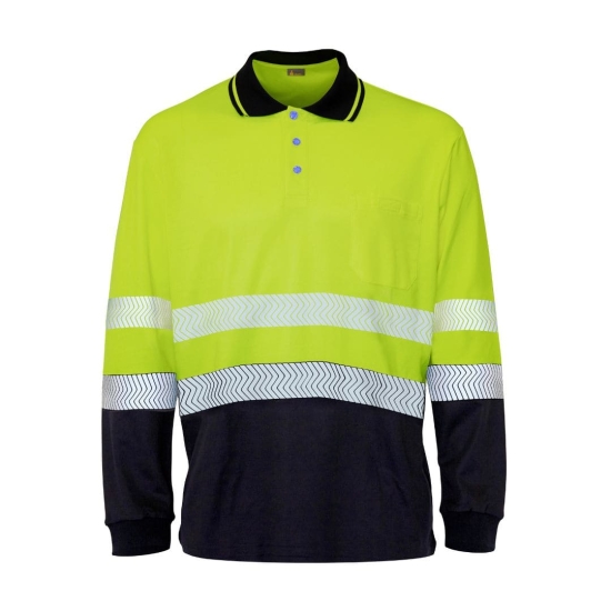 BORI 10 PREMIUM Polo manga larga doble cara, bandas segmentadas